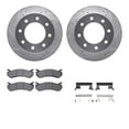 thumbnail image 1 of Dynamic Friction Company Rear Brake Rotors-Drilled and Slotted-Silver with 5000 Advanced Brake Pads includes Hardware 7512-48041, 1 of 3