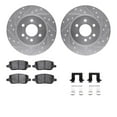 thumbnail image 1 of Dynamic Friction Company Rear Brake Rotors-Drilled and Slotted-Silver with 5000 Advanced Brake Pads includes Hardware 7512-52007, 1 of 3