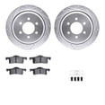 thumbnail image 1 of Dynamic Friction Company Rear Brake Rotors-Drilled and Slotted-Silver with 5000 Advanced Brake Pads includes Hardware 7512-54149, 1 of 3