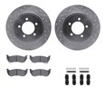 thumbnail image 1 of Dynamic Friction Company Rear Brake Rotors-Drilled and Slotted-Silver with 5000 Advanced Brake Pads includes Hardware 7512-54151, 1 of 3