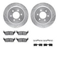 thumbnail image 1 of Dynamic Friction Company Rear Brake Rotors-Drilled and Slotted-Silver with 5000 Advanced Brake Pads includes Hardware 7512-54229, 1 of 3