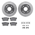 thumbnail image 1 of Dynamic Friction Company Rear Brake Rotors-Drilled and Slotted-Silver with 5000 Advanced Brake Pads includes Hardware 7512-59029, 1 of 3