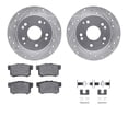 thumbnail image 1 of Dynamic Friction Company Rear Brake Rotors-Drilled and Slotted-Silver with 5000 Advanced Brake Pads includes Hardware 7512-59032, 1 of 3