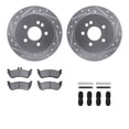 thumbnail image 1 of Dynamic Friction Company Rear Brake Rotors-Drilled and Slotted-Silver with 5000 Advanced Brake Pads includes Hardware 7512-63084, 1 of 3