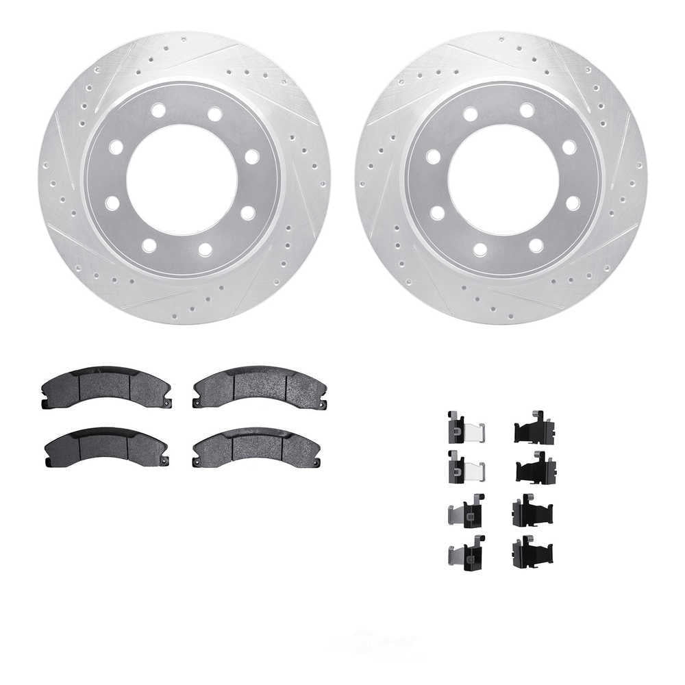 DFC 5000 Euro Ceramic Brake Pads and Hardware Kit - Archived 7512-67088 DFC Rotors-Drilled and