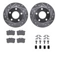 thumbnail image 1 of Dynamic Friction Company Rear Brake Rotors-Drilled and Slotted-Silver with 5000 Advanced Brake Pads includes Hardware 7512-73026, 1 of 3