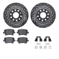 thumbnail image 1 of Dynamic Friction Company Rear Brake Rotors-Drilled and Slotted-Silver with 5000 Advanced Brake Pads includes Hardware 7512-74107, 1 of 3
