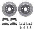 thumbnail image 1 of Dynamic Friction Company Rear Brake Rotors-Drilled and Slotted-Silver with 5000 Advanced Brake Pads includes Hardware 7512-76060, 1 of 3