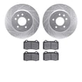 thumbnail image 1 of Dynamic Friction Company Rear Brake Rotors-Drilled and Slotted-Silver with 5000 Euro Ceramic Brake Pads 7602-20014, 1 of 3