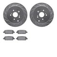 thumbnail image 1 of Dynamic Friction Company Rear Brake Rotors Drilled and Slotted Silver with 5000 Euro Ceramic Brake Pads - 7602-63017, 1 of 3
