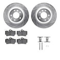 thumbnail image 1 of Dynamic Friction Company Rear Brake Rotors-Drilled and Slotted-Silver with 5000 Euro Ceramic Brake Pads includes Hardware 7612-02010, 1 of 3