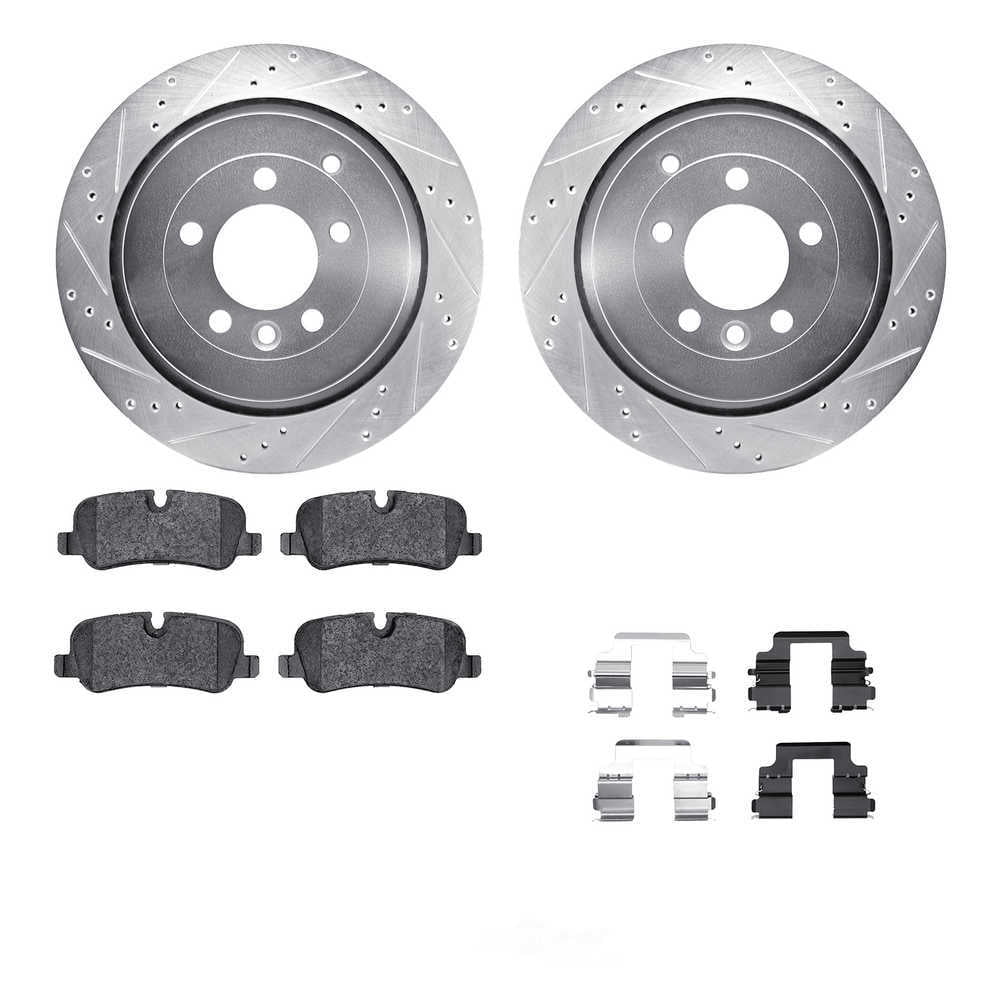 Dynamic Friction Company 7612-11007 DFC Rotors-Drilled and Slotted-Silver with EURO 5000 Ceramic