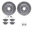 thumbnail image 1 of Dynamic Friction Company Rear Brake Rotors-Drilled and Slotted-Silver with 5000 Euro Ceramic Brake Pads includes Hardware 7612-16006, 1 of 3