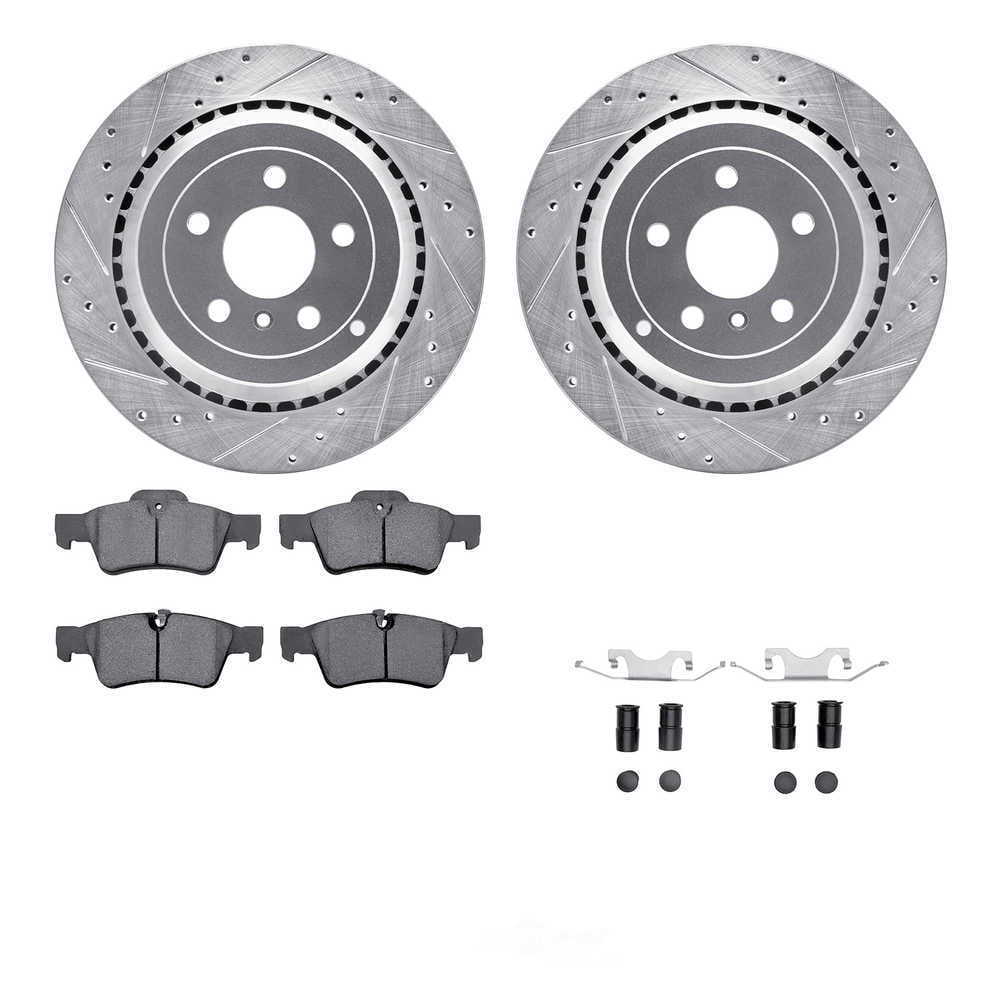 Dynamic Friction Company 7612-63083 DFC Rotors-Drilled and Slotted-Silver with EURO 5000 Ceramic