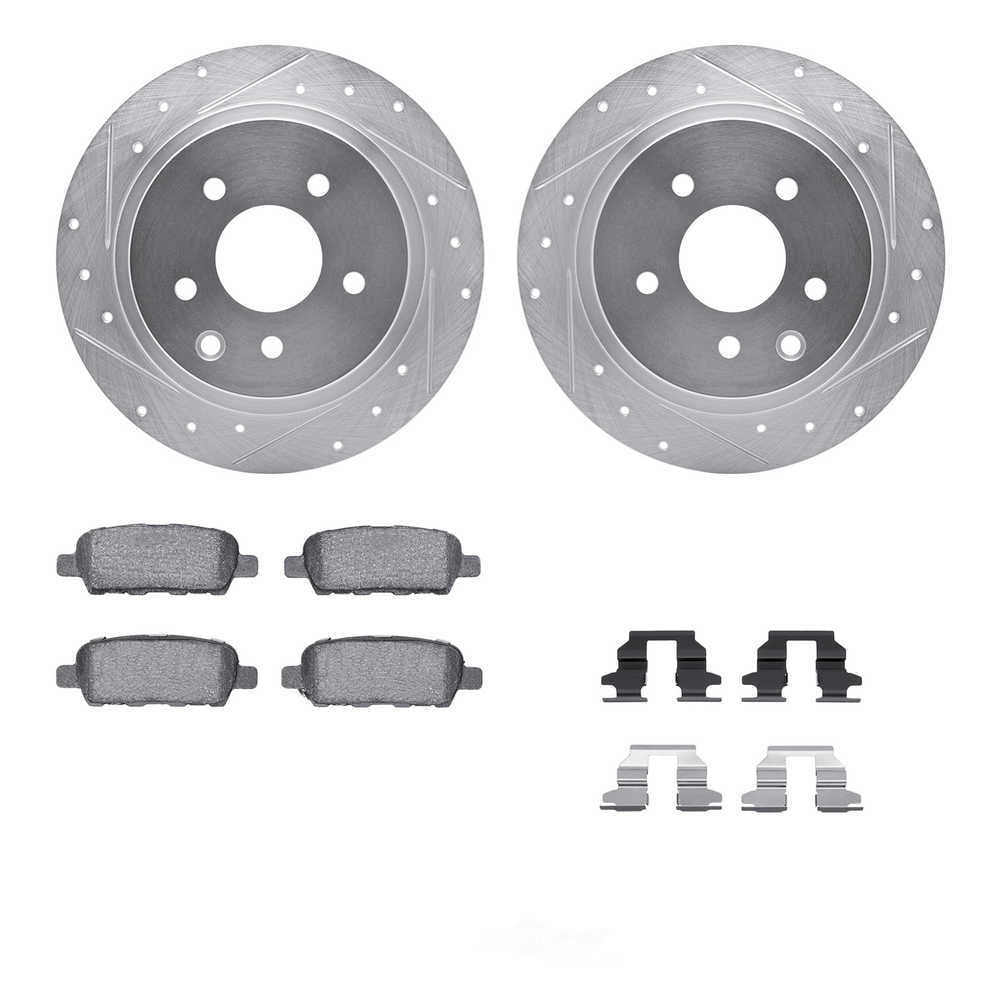 DFC 5000 Euro Ceramic Brake Pads and Hardware Kit - Archived 7612-67001 DFC Rotors-Drilled and