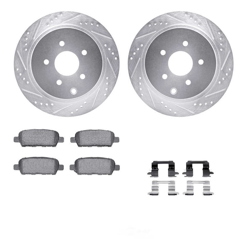 Dynamic Friction Company 7612-67011 DFC Rotors-Drilled and Slotted-Silver with EURO 5000 Ceramic