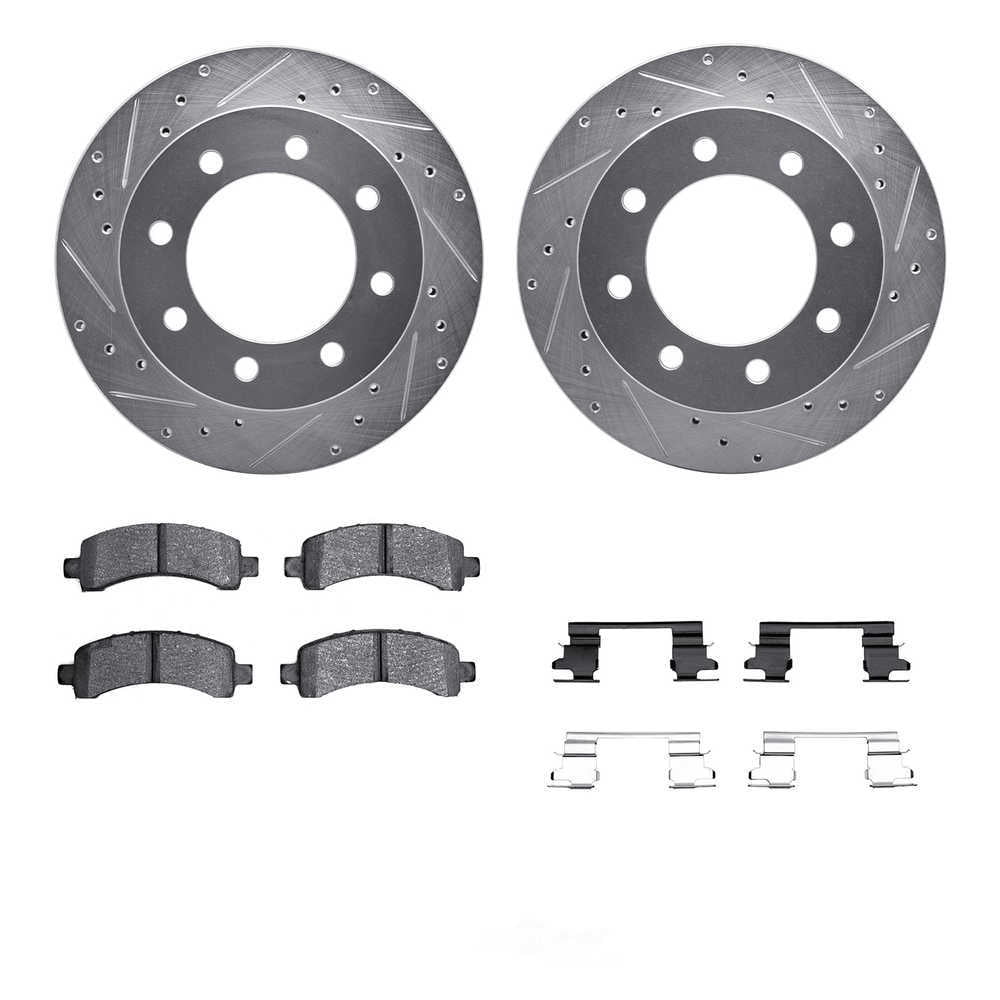 DFC 5000 Euro Ceramic Brake Pads and Hardware Kit - Archived 7212-48013 DFC Rotors-Drilled and