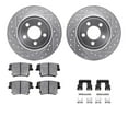 thumbnail image 1 of Dynamic Friction Company Rear Brake Rotors Drilled and Slotted Silver with Heavy Duty Brake Pads includes Hardware - 7212-99237, 1 of 3