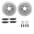 thumbnail image 1 of Dynamic Friction Company Rear Brake Rotors-Drilled and Slotted-Silver with Ultimate Duty Performance Brake Pads includes Hardware 7412-40011, 1 of 3