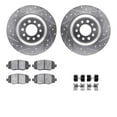 thumbnail image 1 of Dynamic Friction Company Rear Brake Rotors-Drilled and Slotted-Silver with Ultimate Duty Performance Brake Pads includes Hardware 7412-42012, 1 of 3