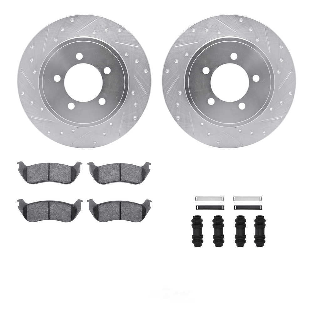 Dynamic Friction Company 7412-54065 DFC Rotors-Drilled and Slotted-Silver with Ultimate Duty