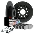 thumbnail image 1 of Dynamic Friction Company Rear Brake Rotors Kit Slotted Black | 4000 HybriDynamic Brake Pads includes Hardware 3812-54145, 1 of 3