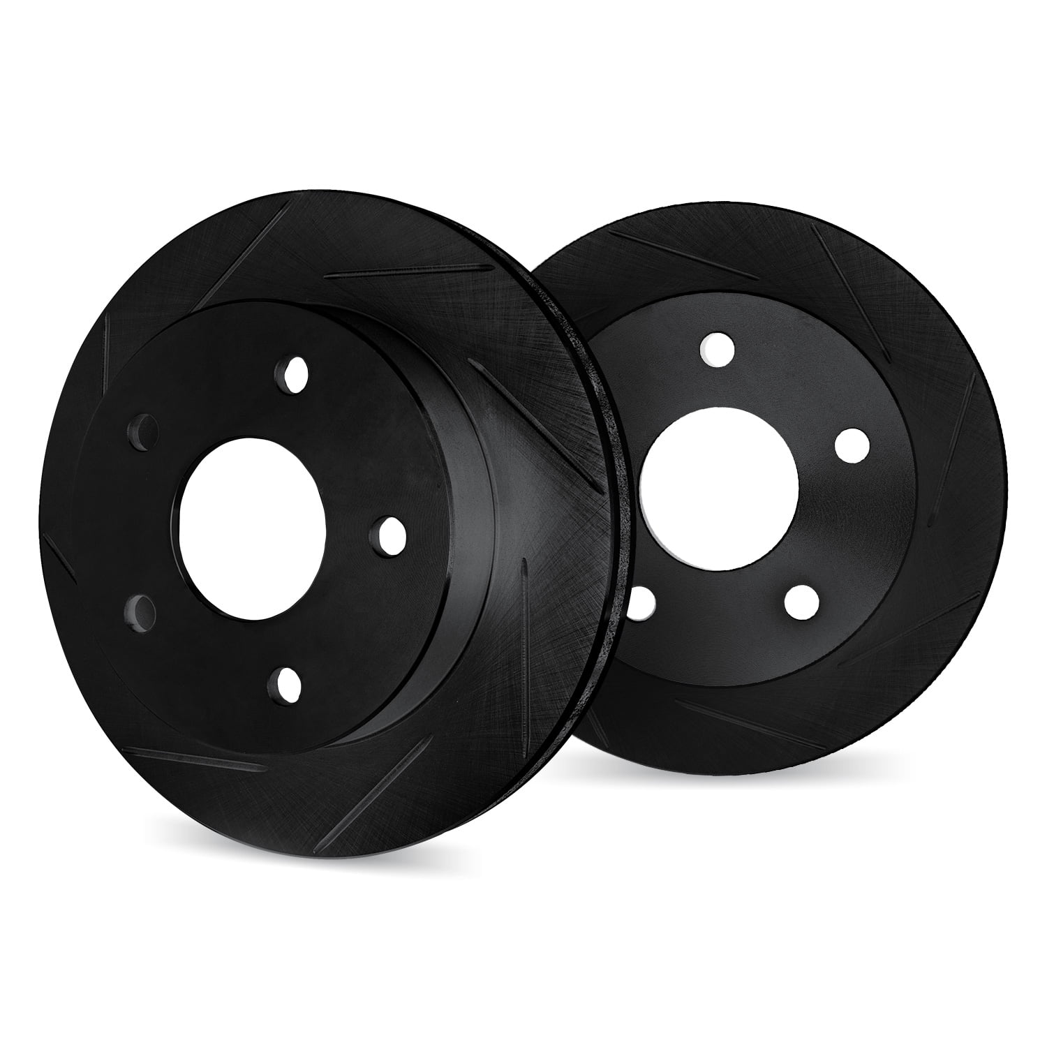 Dynamic Friction Company Rear Brake Rotors Slotted Black - 3002-76150
