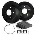 thumbnail image 1 of Dynamic Friction Company Rear Brake Rotors Slotted Black with Heavy Duty Brake Pads includes Sensor and Hardware - 3222-40002, 1 of 3