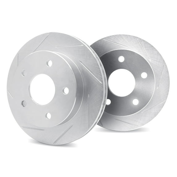 Dynamic Friction Company Rear Brake Rotors Slotted Silver - 5002-31089