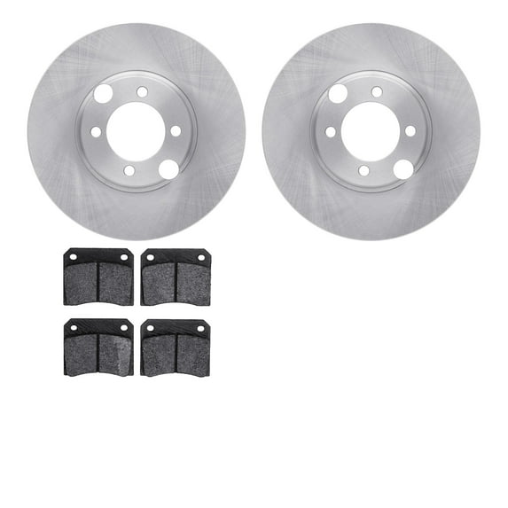 Dynamic Friction Company Rear Brake Rotors with 5000 Advanced Brake Pads 6502-20058