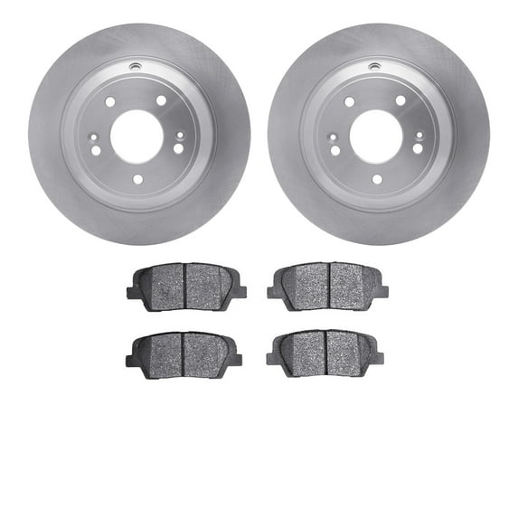 Dynamic Friction Company Rear Brake Rotors with 5000 Advanced Brake Pads 6502-21197