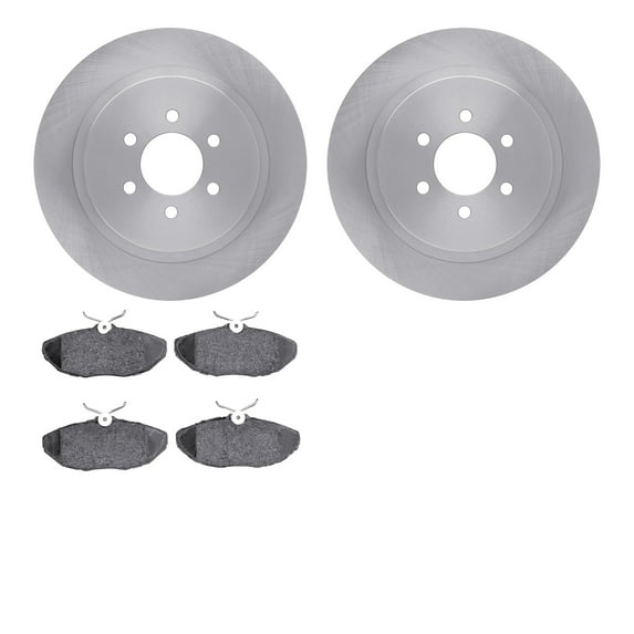 Dynamic Friction Company Rear Brake Rotors with 5000 Advanced Brake Pads 6502-40129