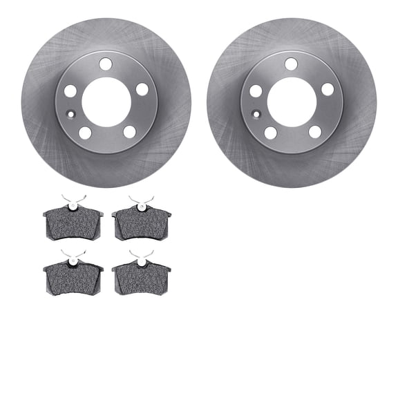 Dynamic Friction Company Rear Brake Rotors with 5000 Advanced Brake Pads 6502-74224