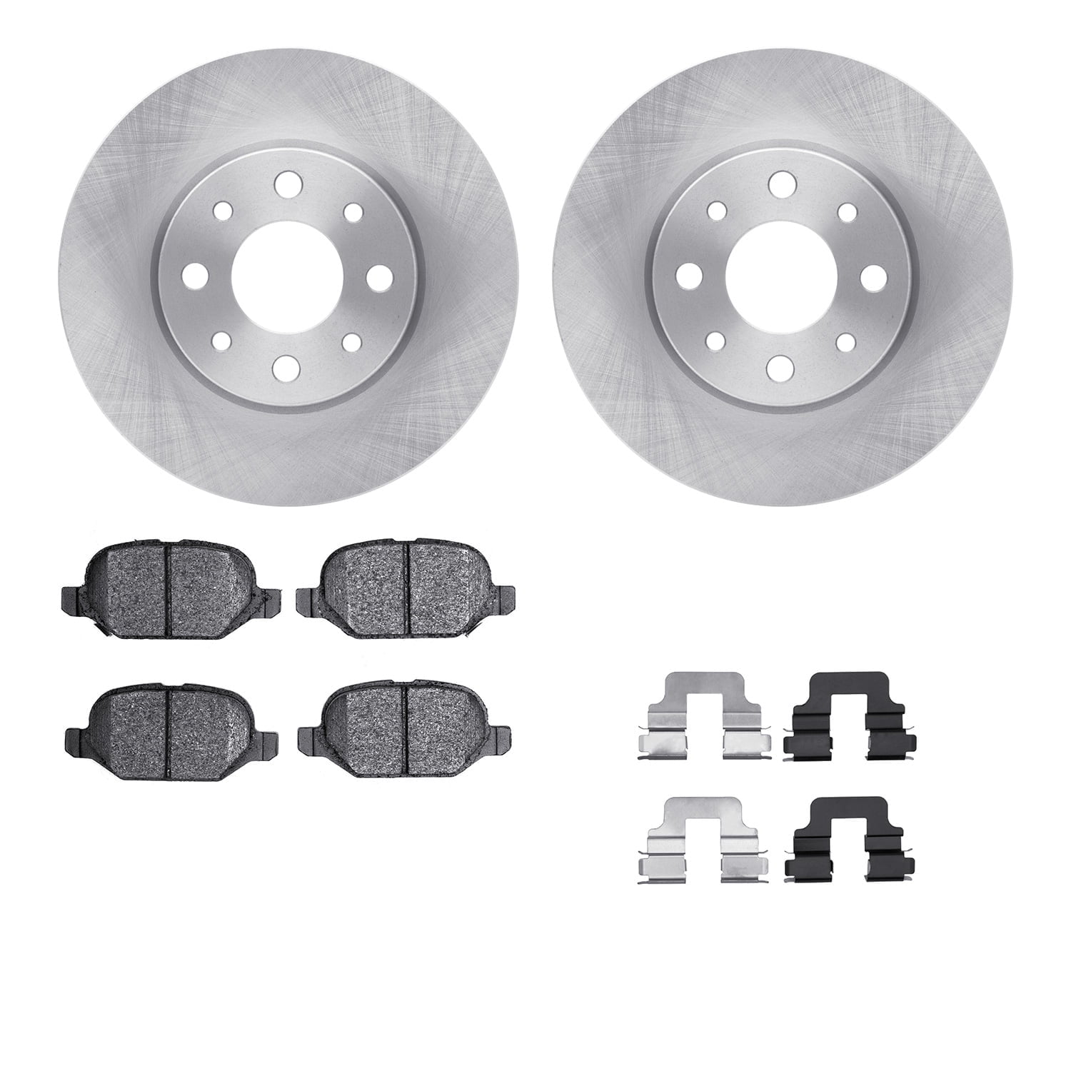 Dynamic Friction Company Rear Brake Rotors with 5000 Advanced Brake Pads includes Hardware 6512-07030