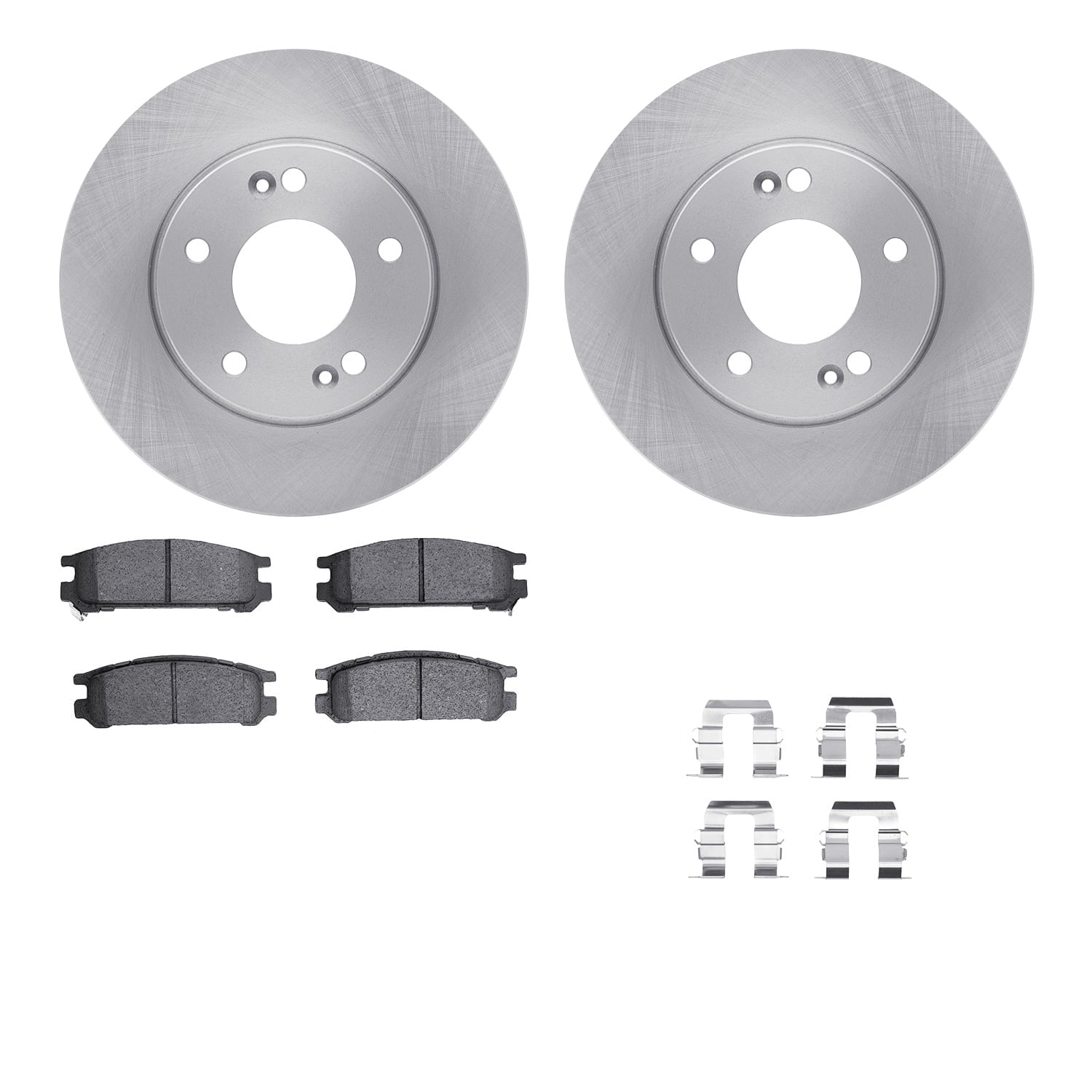 Dynamic Friction Company Rear Brake Rotors with 5000 Advanced Brake Pads includes Hardware 6512-13099