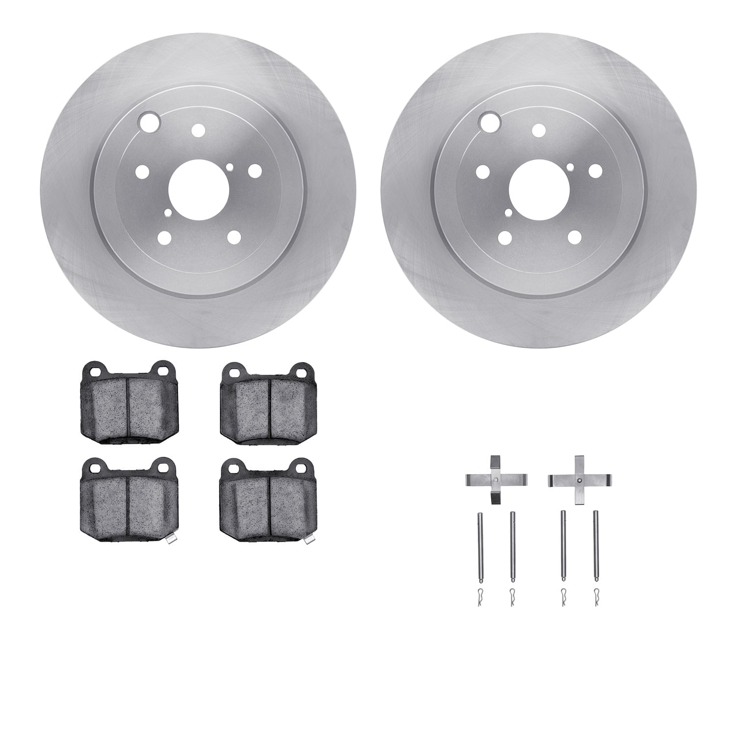 Dynamic Friction Company Rear Brake Rotors with 5000 Advanced Brake Pads includes Hardware 6512-13156