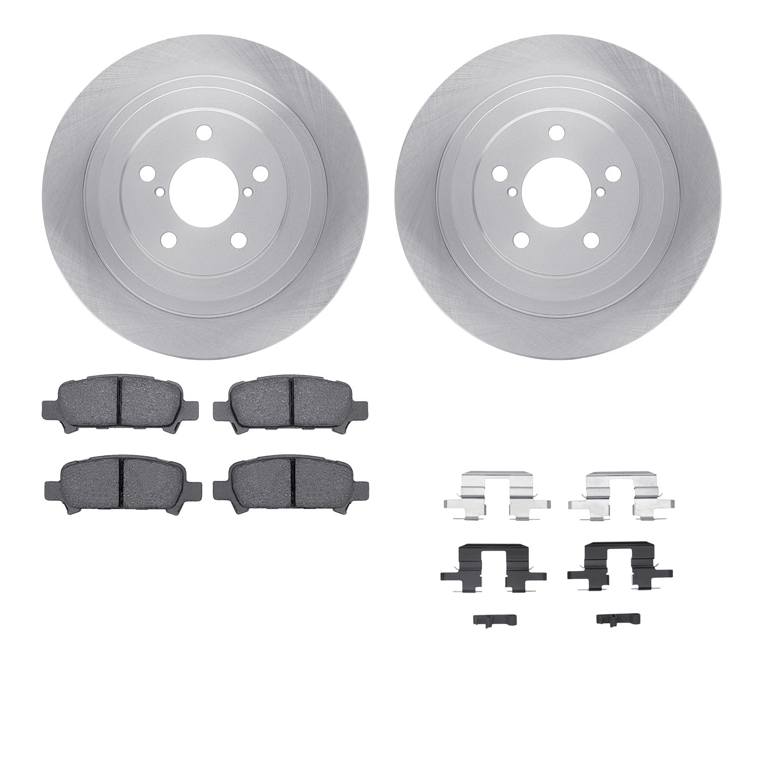 Dynamic Friction Company Rear Brake Rotors with 5000 Advanced Brake Pads includes Hardware 6512-13183