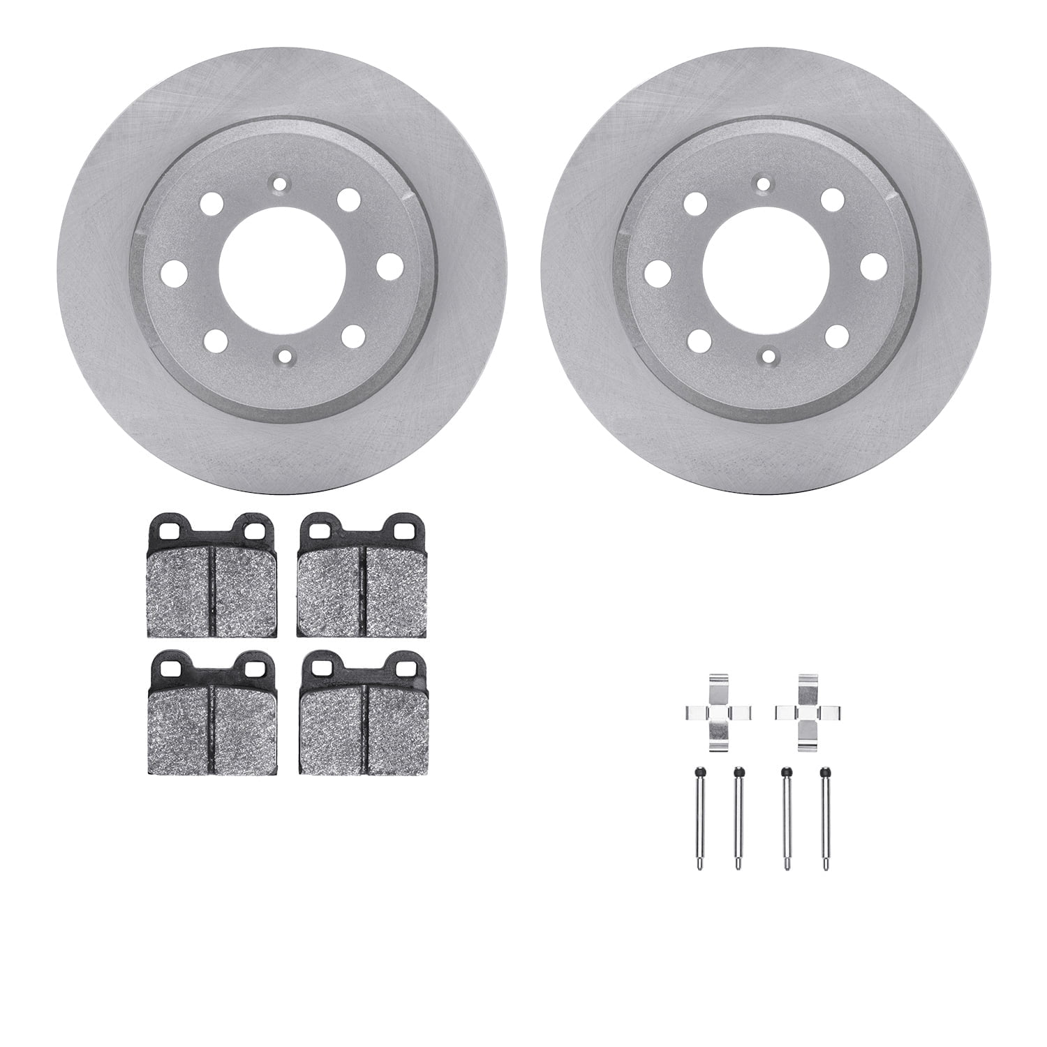 Dynamic Friction Company Rear Brake Rotors with 5000 Advanced Brake Pads includes Hardware 6512-16003