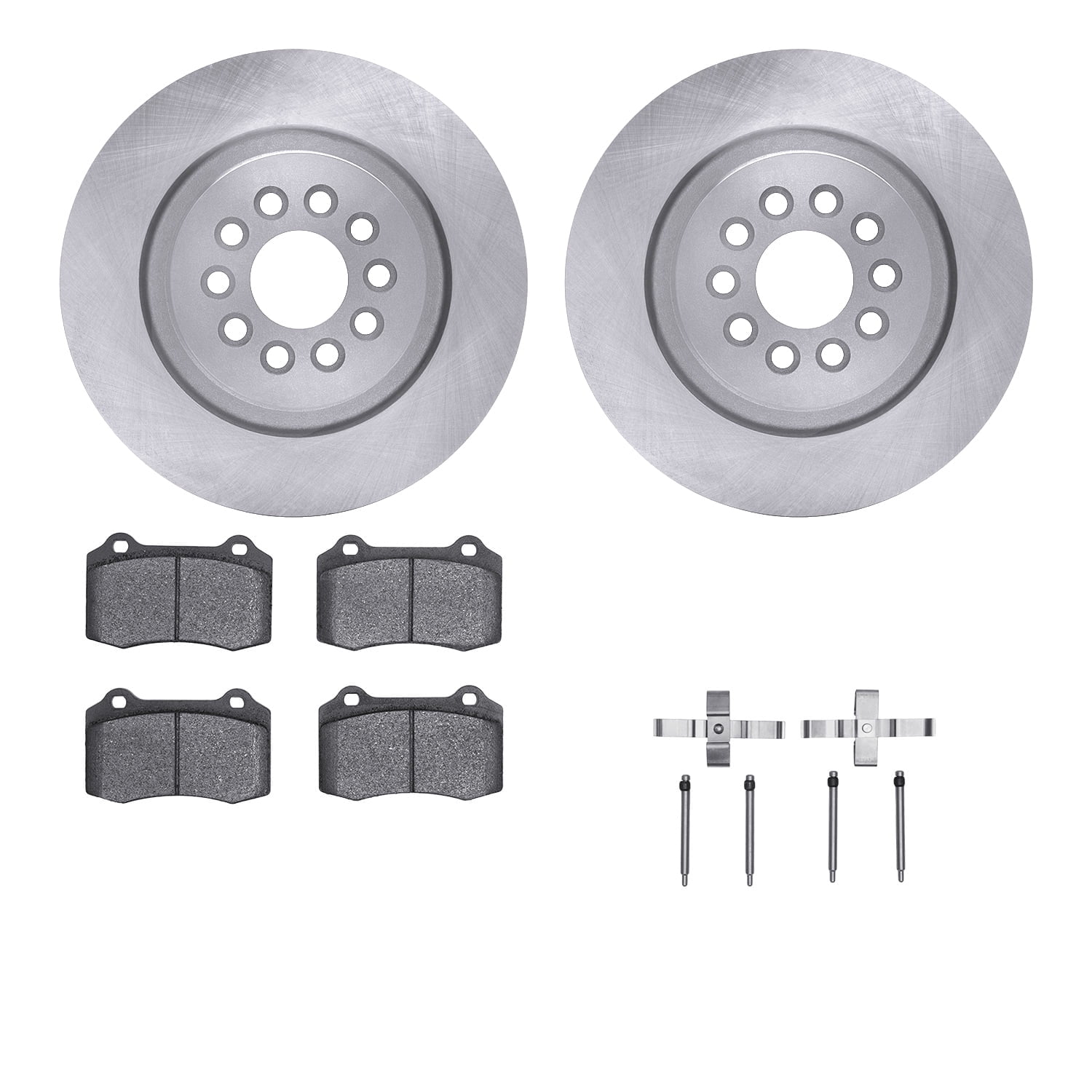 Dynamic Friction Company Rear Brake Rotors with 5000 Advanced Brake Pads includes Hardware 6512-20079