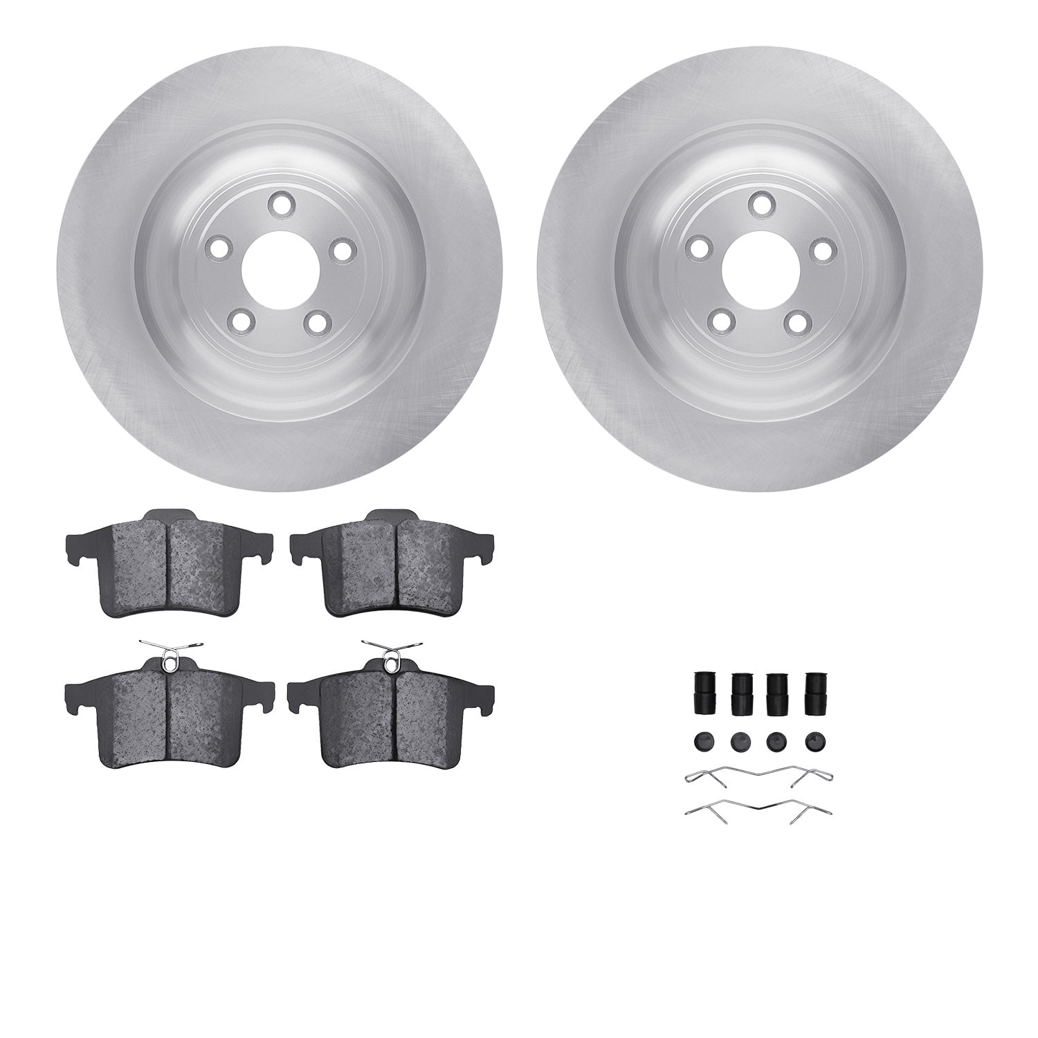 Dynamic Friction Company Rear Brake Rotors with 5000 Advanced Brake Pads includes Hardware 6512-20122