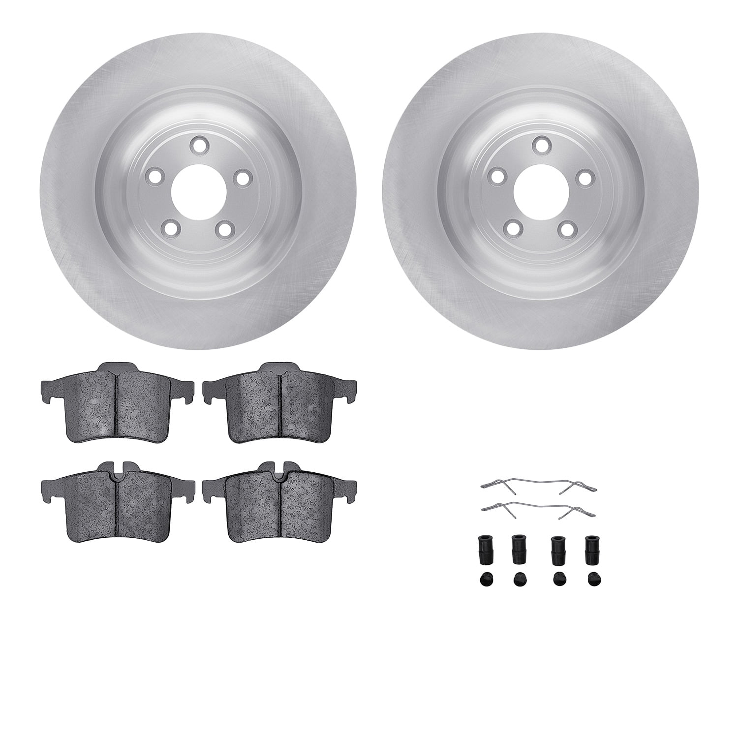 Dynamic Friction Company Rear Brake Rotors with 5000 Advanced Brake Pads includes Hardware 6512-20124