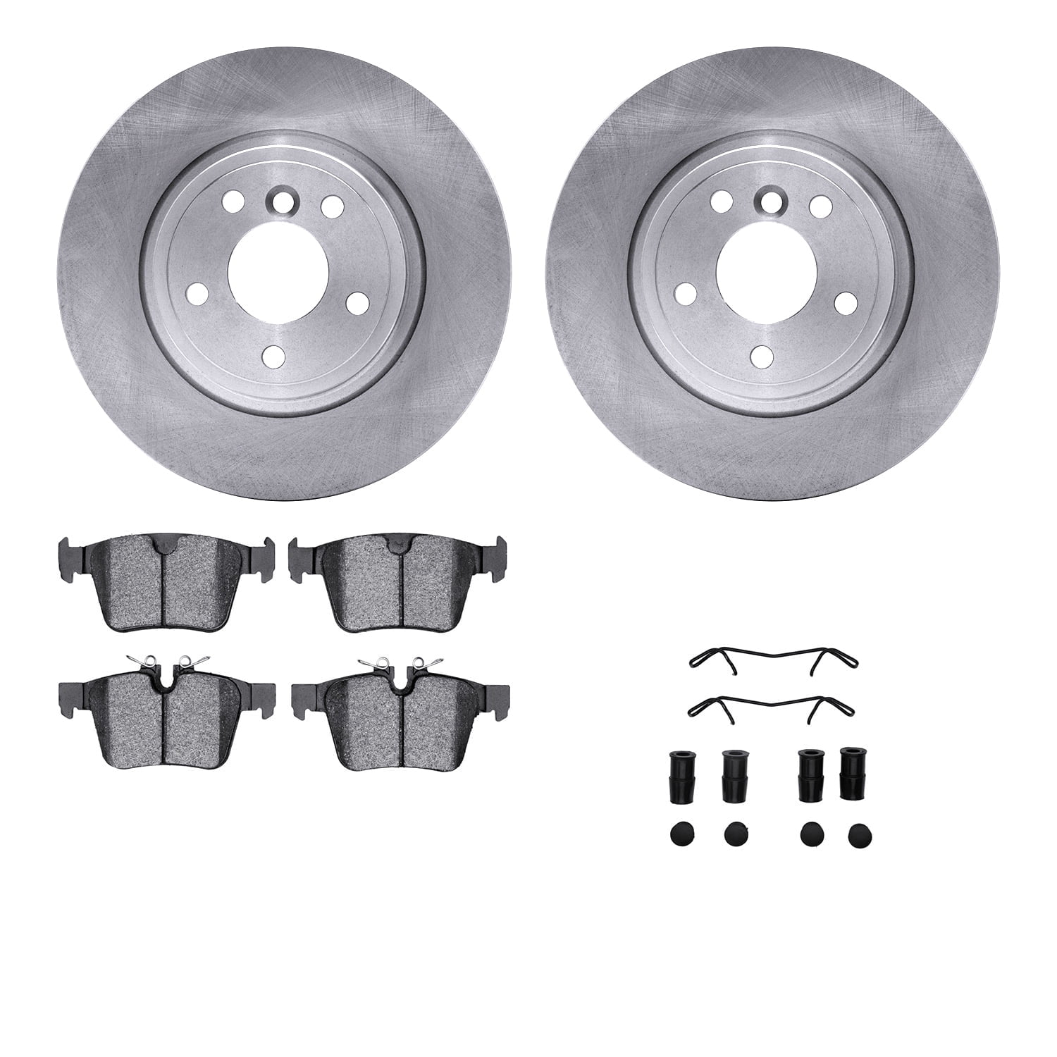 Dynamic Friction Company Rear Brake Rotors with 5000 Advanced Brake Pads includes Hardware 6512-20167