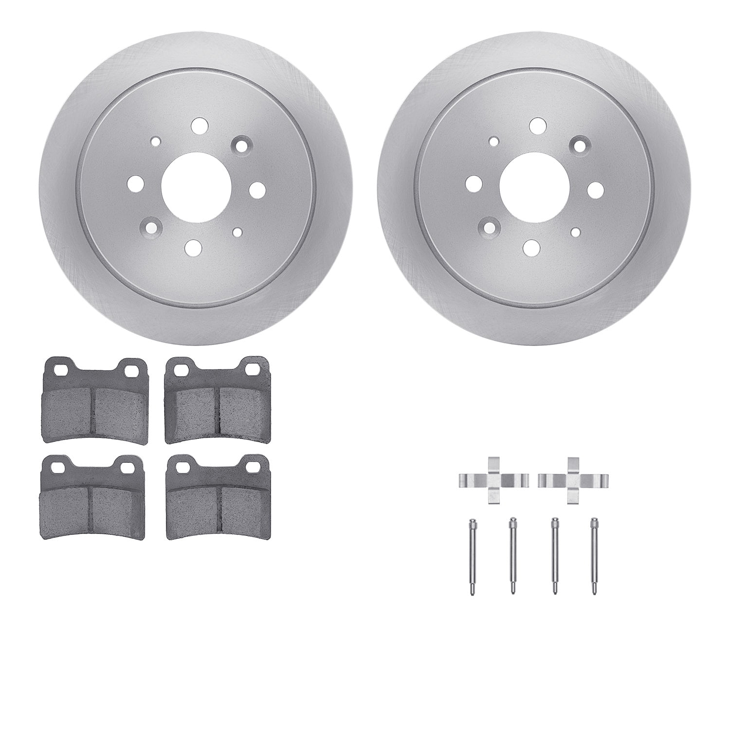 Dynamic Friction Company Rear Brake Rotors with 5000 Advanced Brake Pads includes Hardware 6512-21047