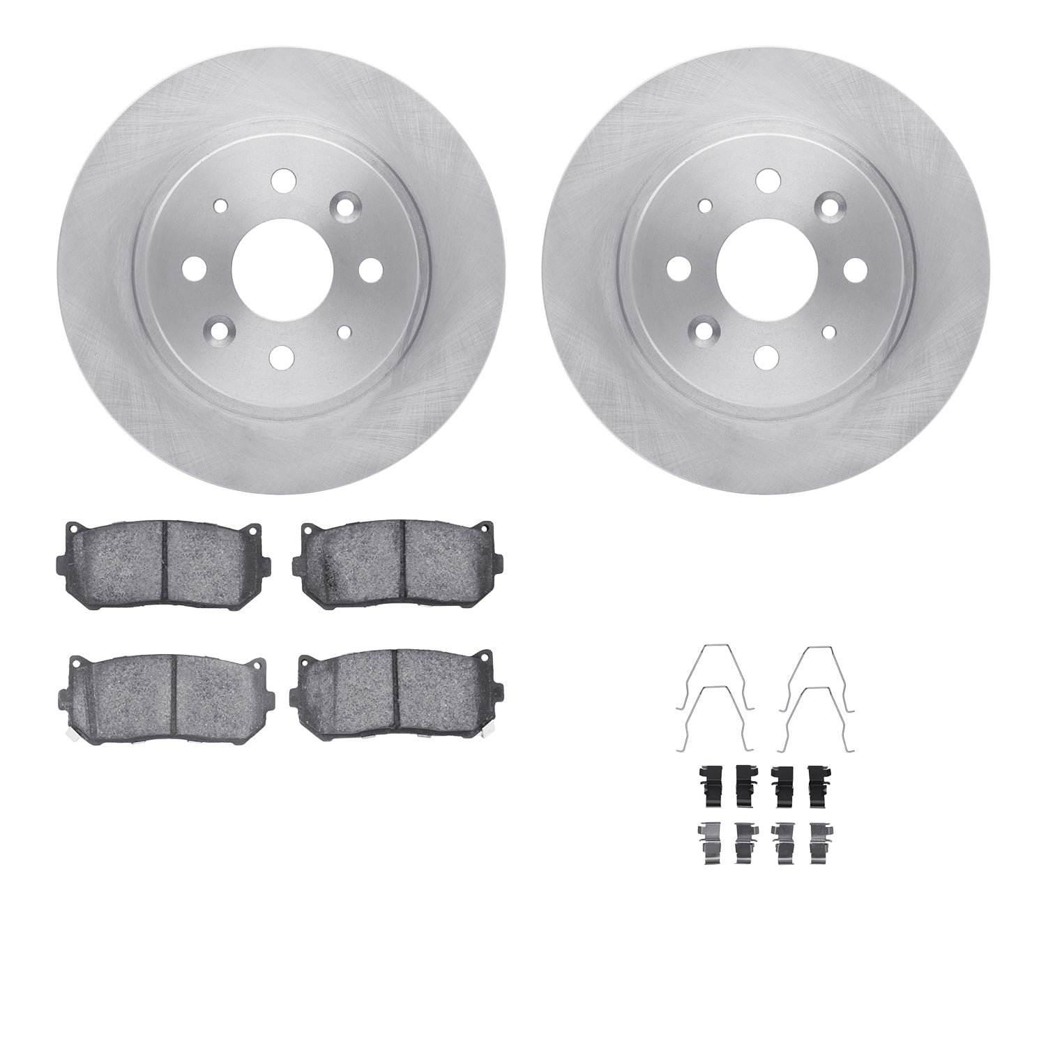 Dynamic Friction Company Rear Brake Rotors with 5000 Advanced Brake Pads includes Hardware 6512-21050