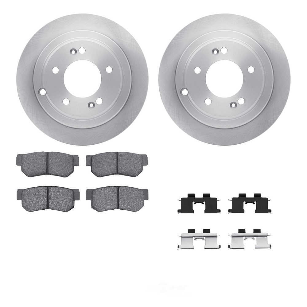 Dynamic Friction Company 6512-21122 DFC Rotors with 5000 Advanced Brake Pads includes Hardware