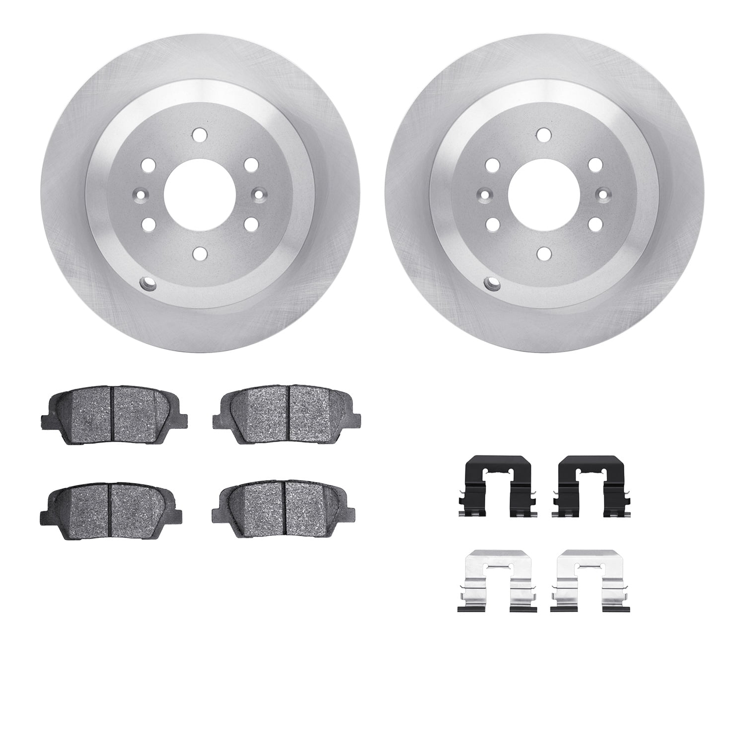 Dynamic Friction Company Rear Brake Rotors with 5000 Advanced Brake Pads includes Hardware 6512-21152