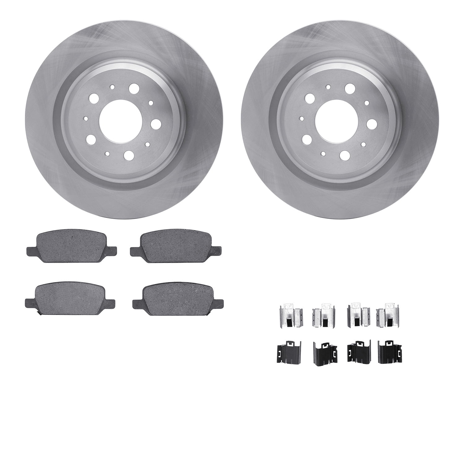 Dynamic Friction Company Rear Brake Rotors with 5000 Advanced Brake Pads includes Hardware 6512-26000