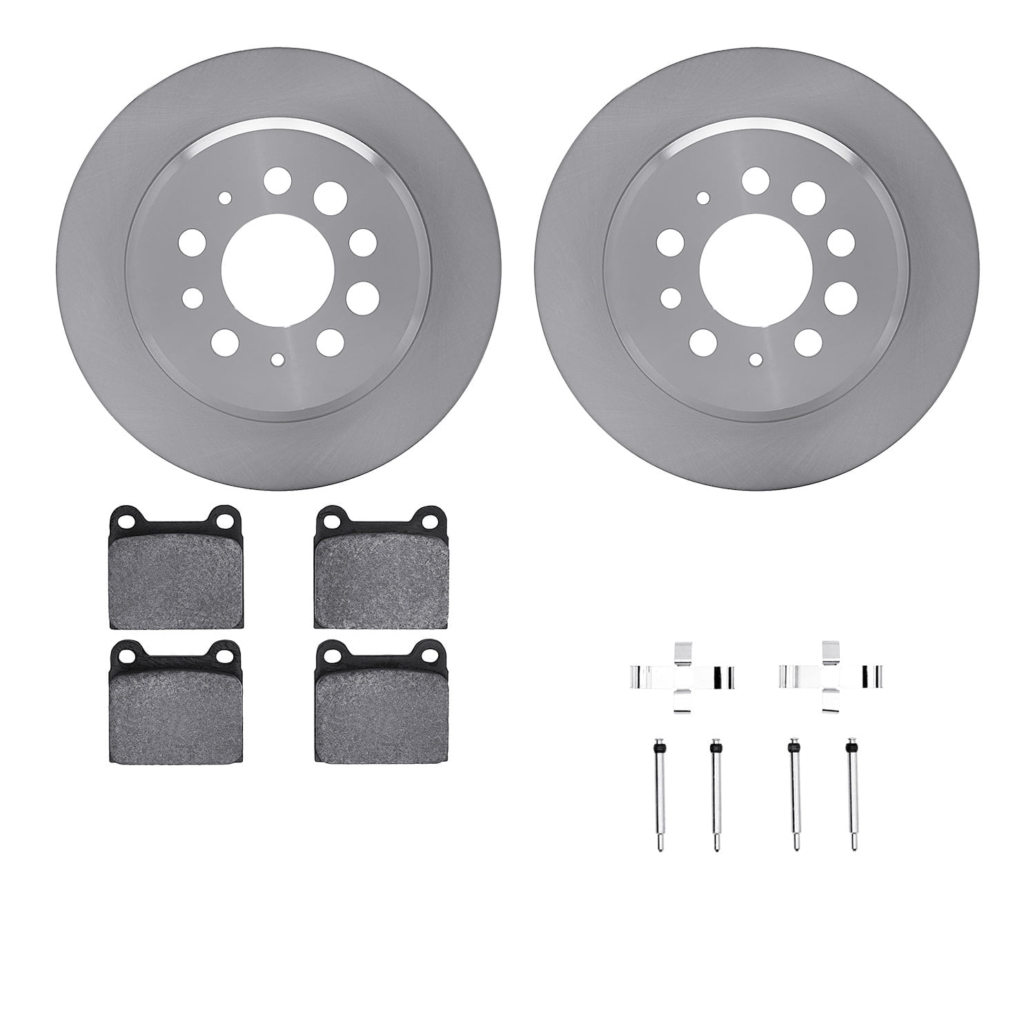 Dynamic Friction Company Rear Brake Rotors with 5000 Advanced Brake Pads includes Hardware 6512-27072