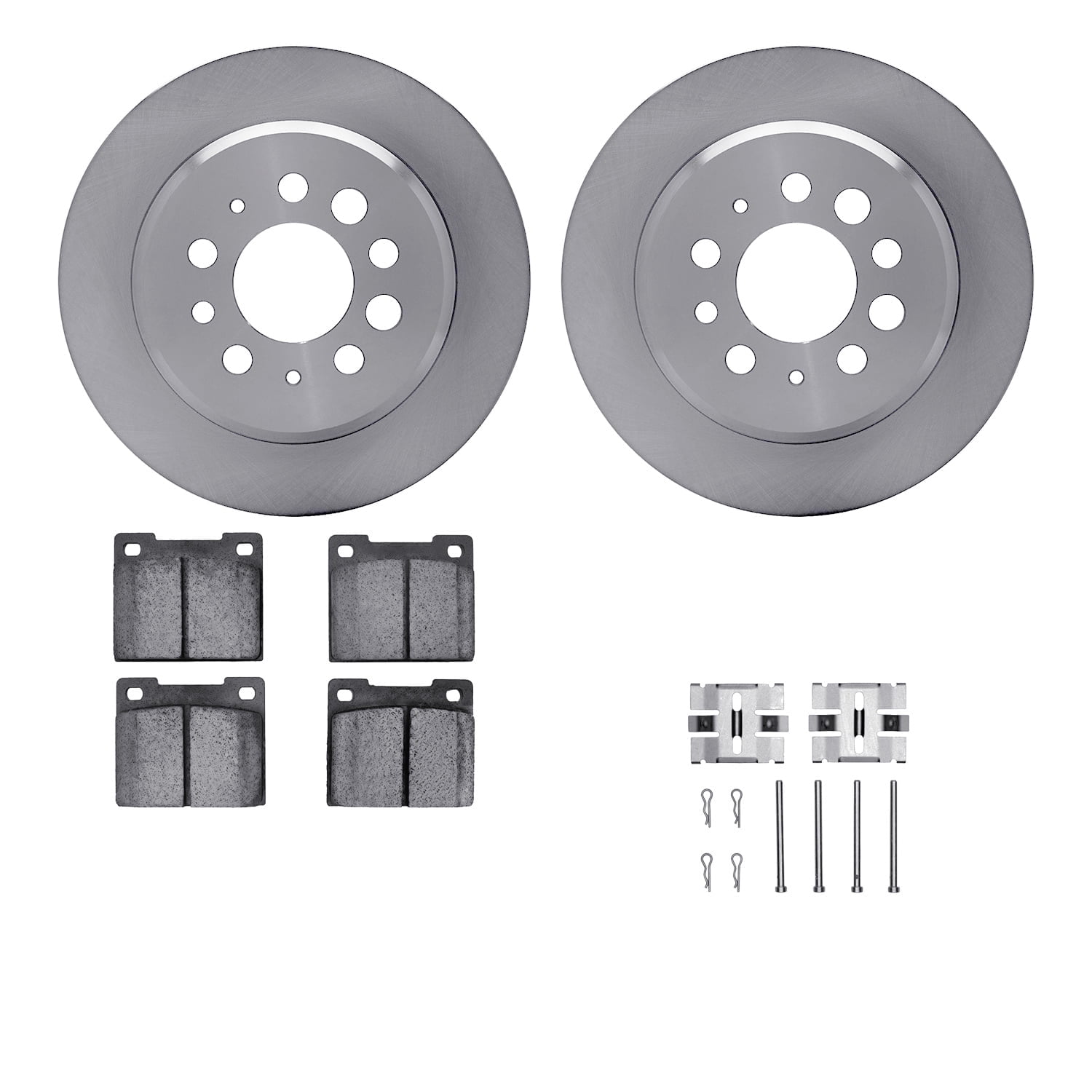 Dynamic Friction Company Rear Brake Rotors with 5000 Advanced Brake Pads includes Hardware 6512-27077