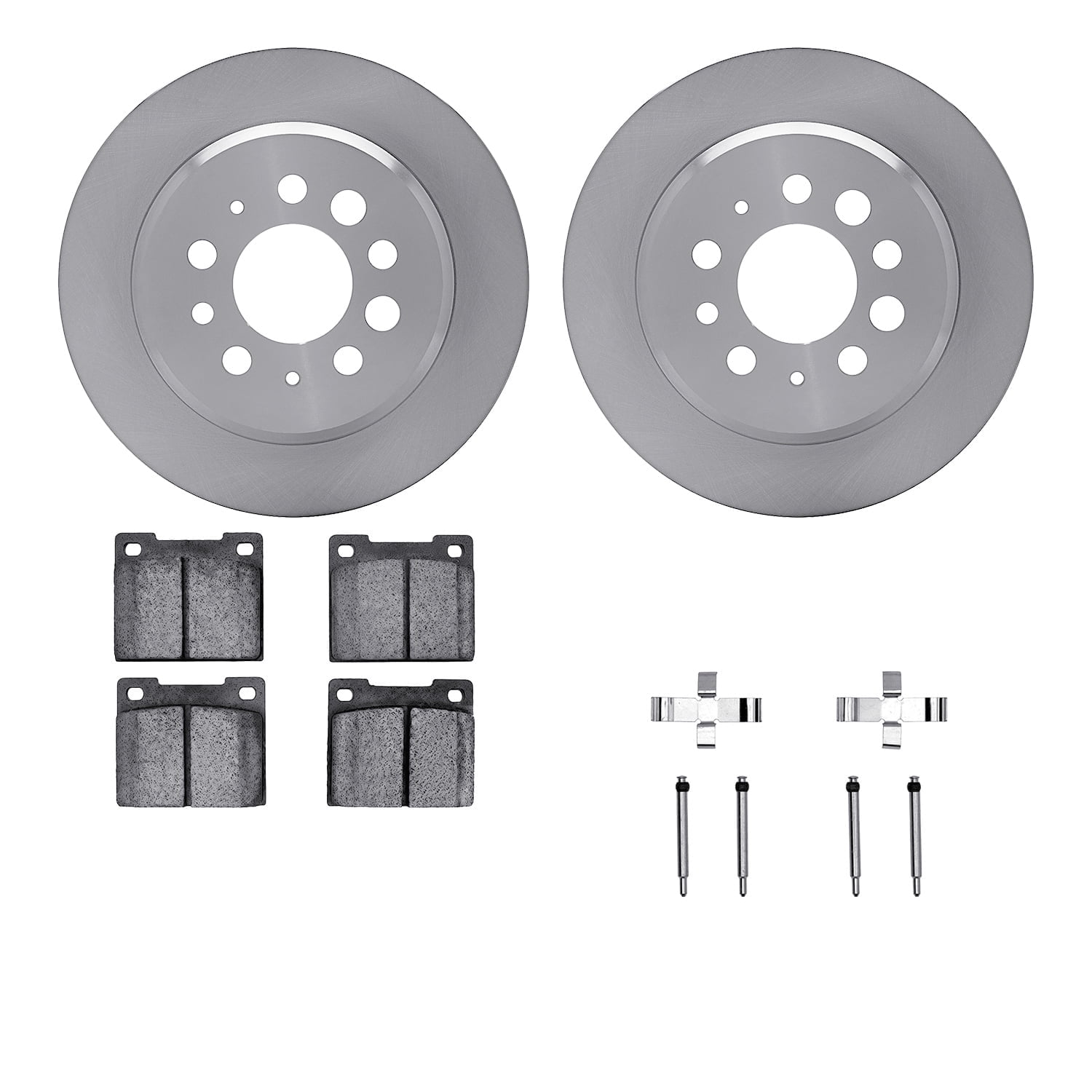 Dynamic Friction Company Rear Brake Rotors with 5000 Advanced Brake Pads includes Hardware 6512-27078